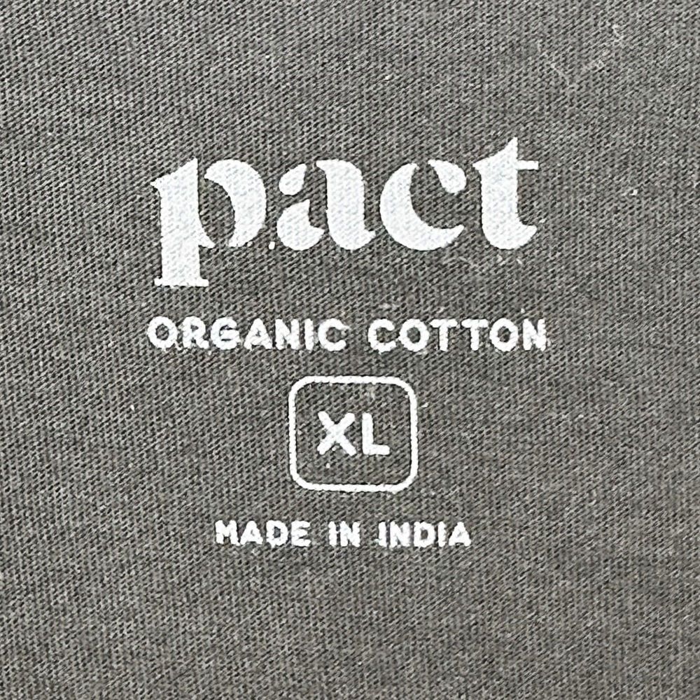 PACT 100% Organic Cotton Long Sleeve Tee • XL • black minimalist casual - Picture 5 of 7
